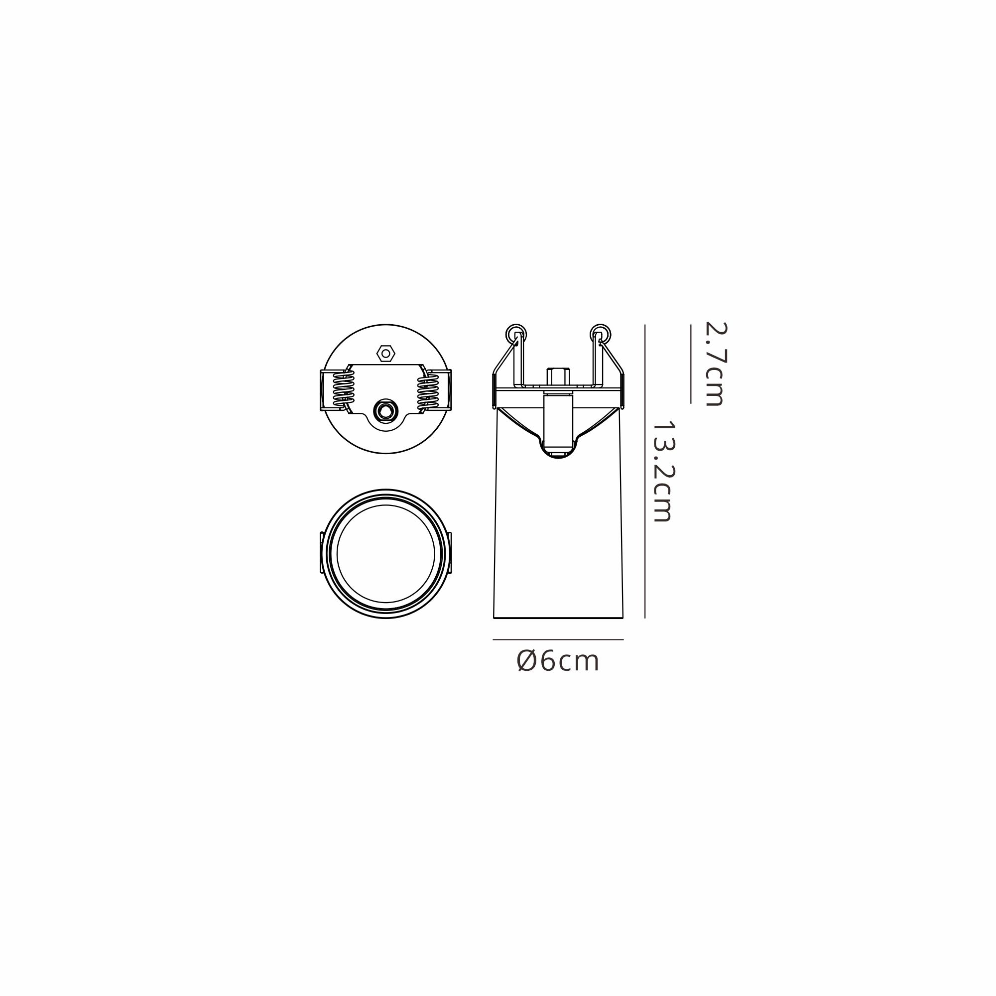Sal 1 Light Recessed Spotlight Matt Black M8296  Mantra Fusion Sal